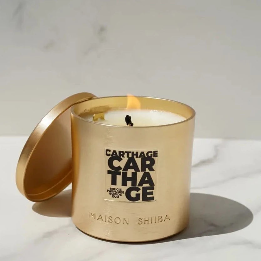 Maison Shiiba Carthage vela perfumada mensaje Mantra 190g