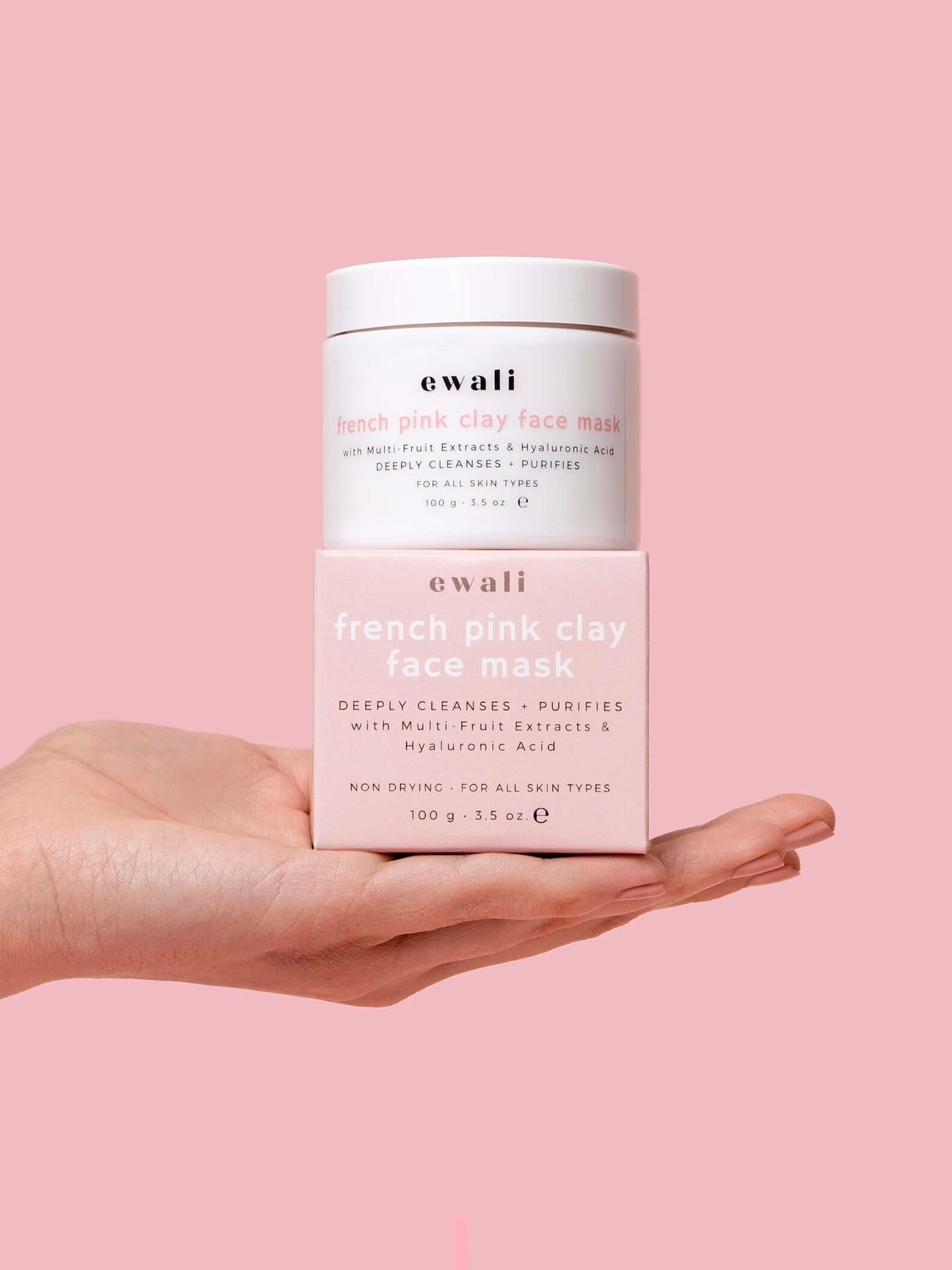 Ewali Beauty Mascarilla facial de arcilla rosa francesa 100ml