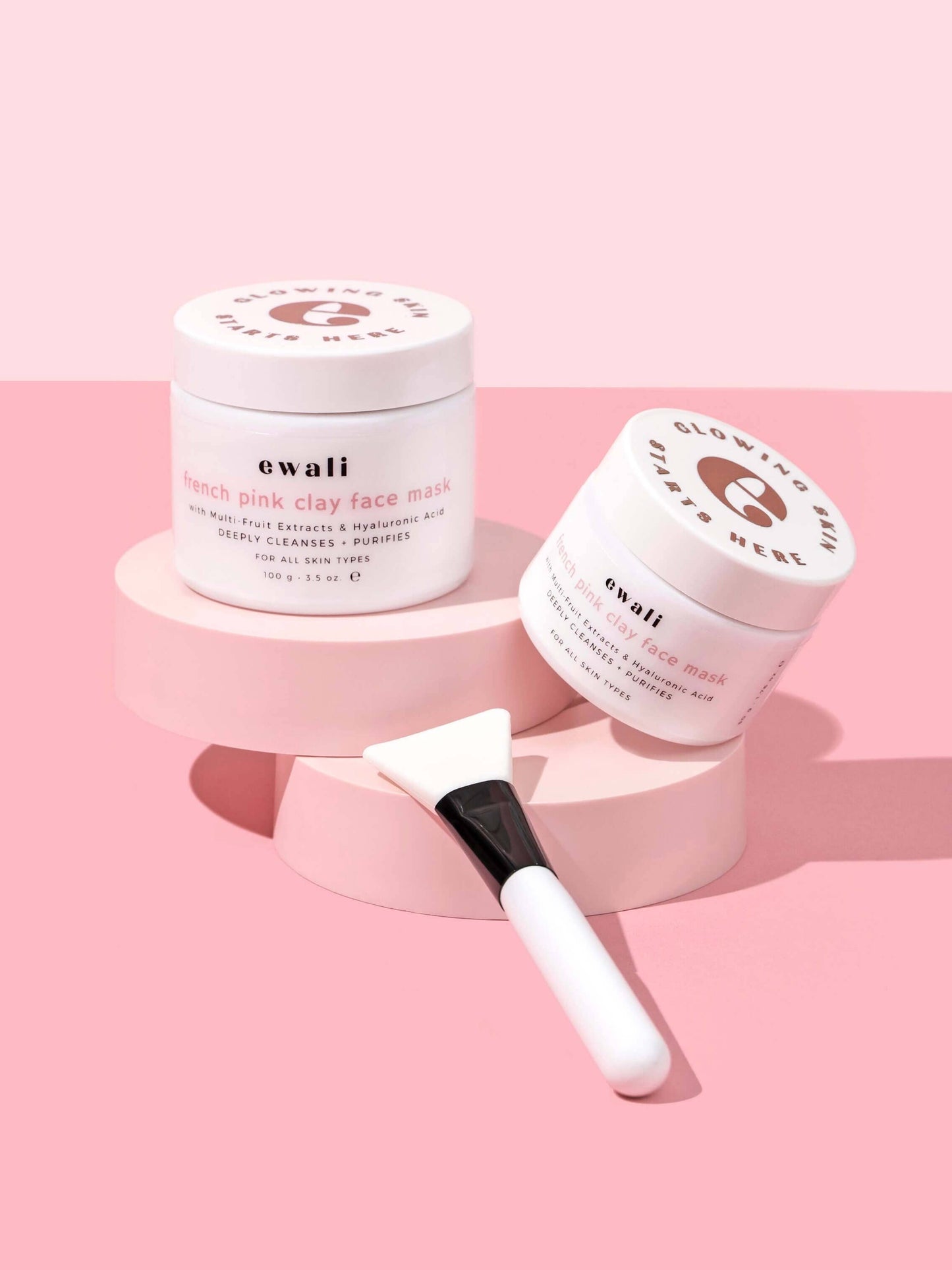 Ewali Beauty Mascarilla facial de arcilla rosa francesa 100ml