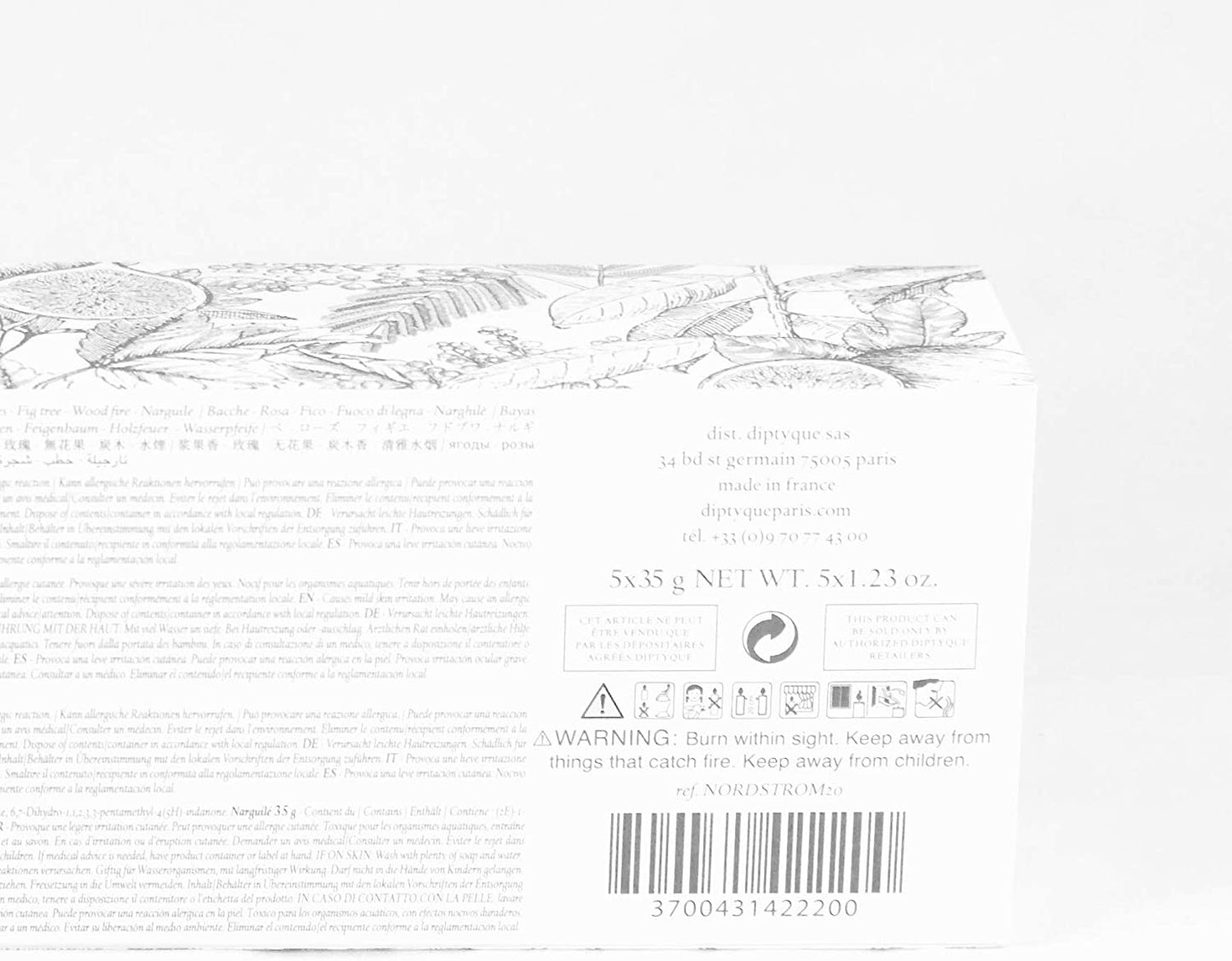 Diptyque Set de 5 Velas perfumadas Baies 35g