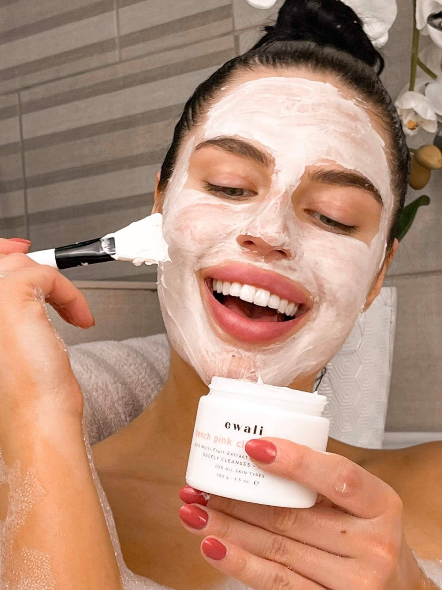 Ewali Beauty Mascarilla facial de arcilla rosa francesa 100ml