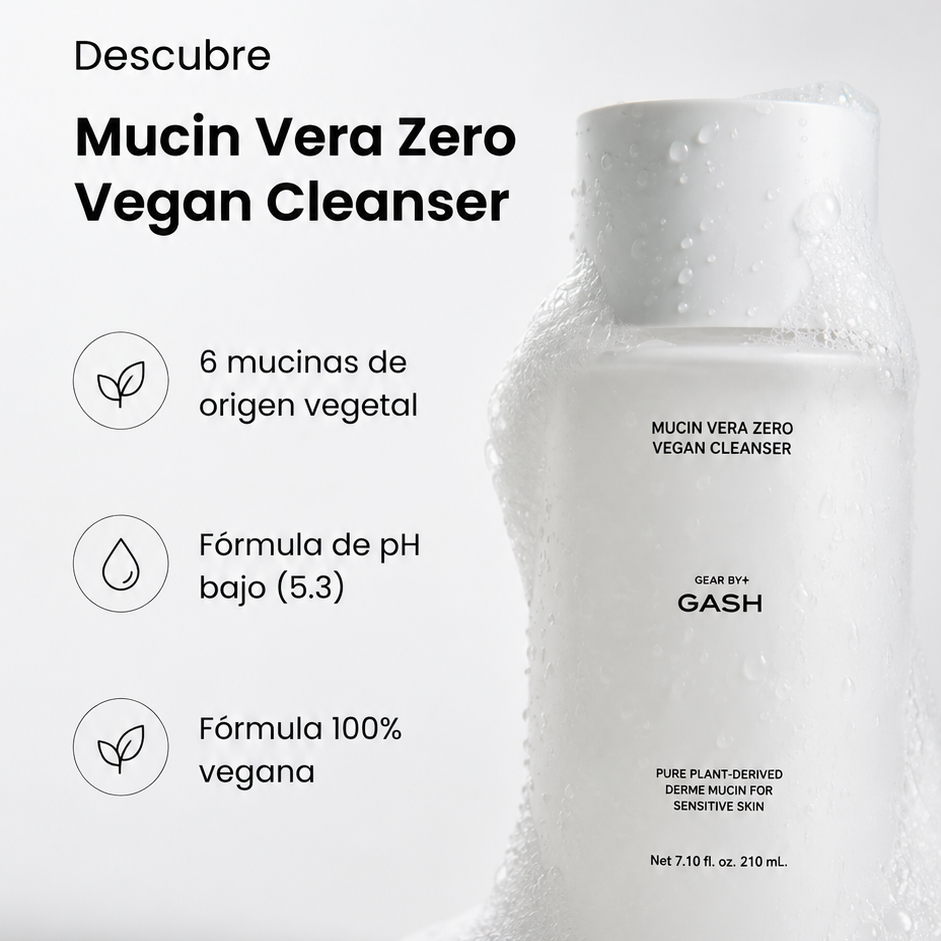 GASH MUCIN VERA ZERO VEGAN CLEANSER -Limpieza suave e hidratación