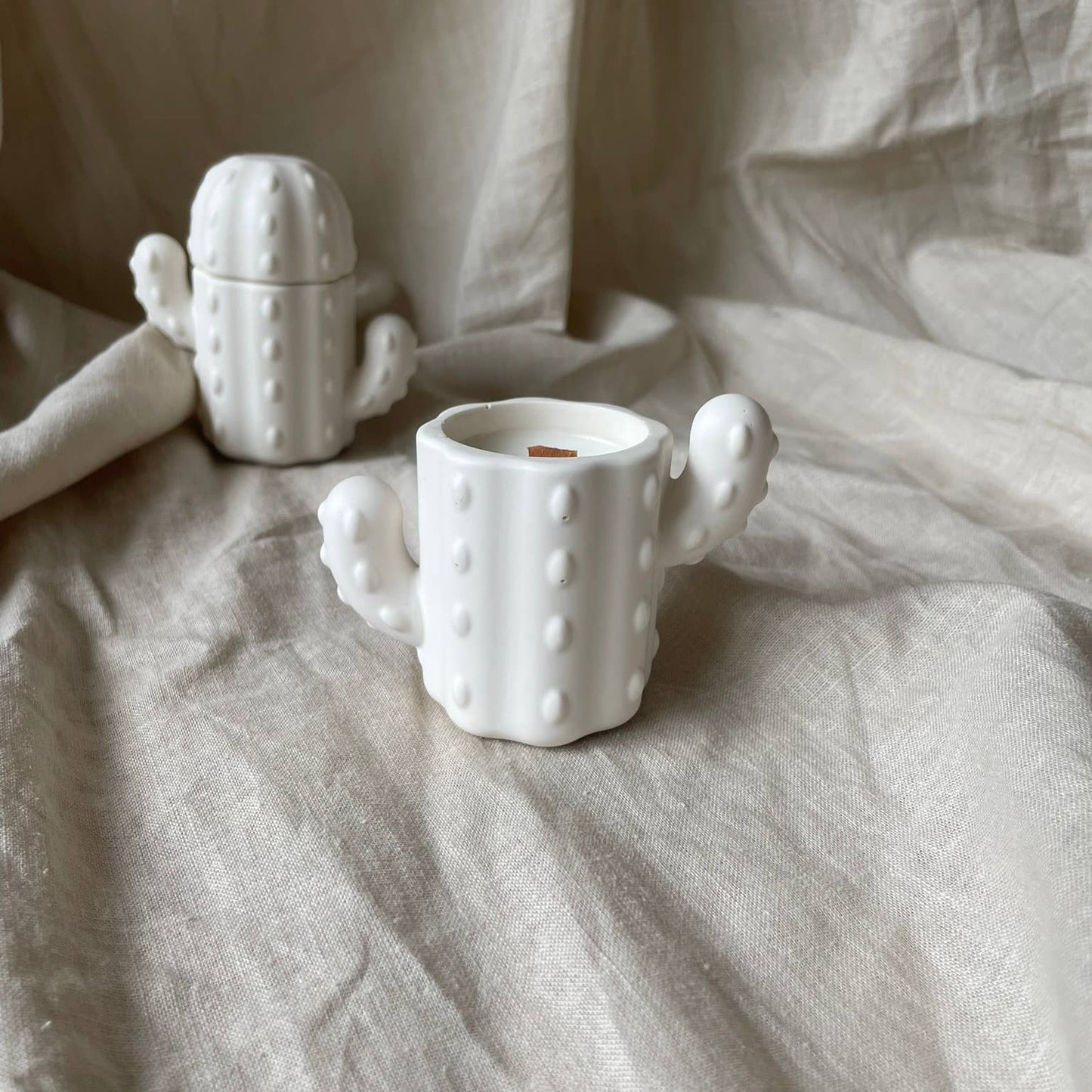Vela aromática 'flor del desierto' de cera de soja