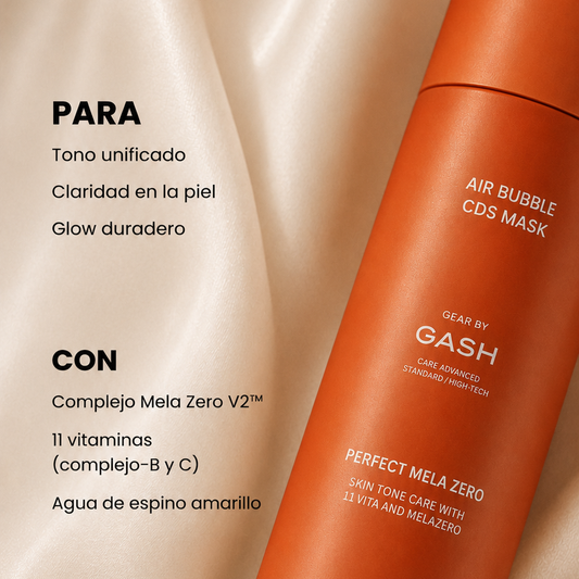 GASH Mascarilla AIR Bubble CDS™ Mask MELA ZERO - Mascarilla iluminadora de 10 segundos