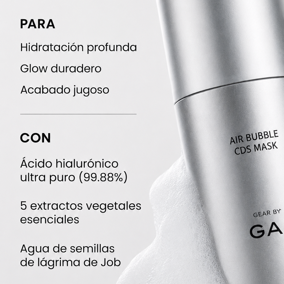 GASH Mascarilla AIR Bubble CDS™ ULTRA-V AQUA BOMB - Mascarilla de Microburbujas