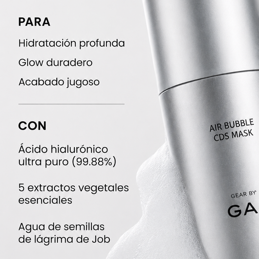 GASH Mascarilla AIR Bubble CDS™ ULTRA-V AQUA BOMB - Mascarilla de Microburbujas