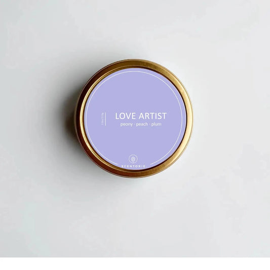 SCENTORIE Vela perfumada vegana Love Artist 100g mecha de madera 20hs